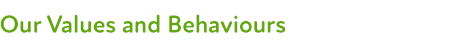 Our Values Behaviours